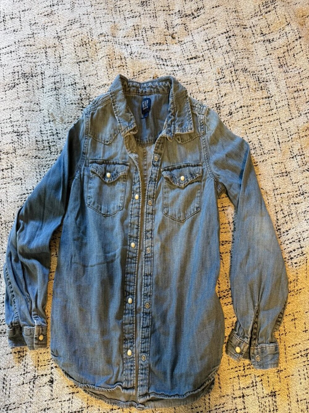 Gap Girls Long-Sleeve Denim Shirt - Sz M